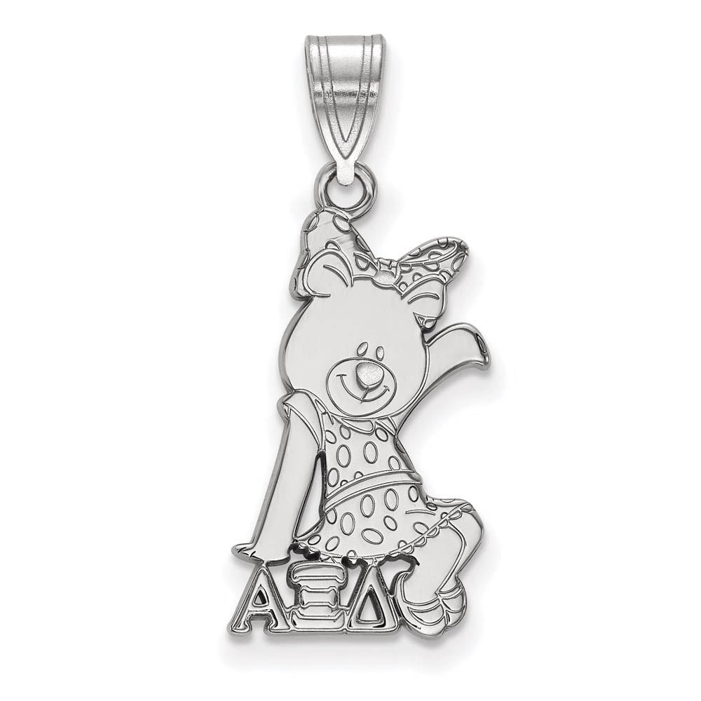 LogoArt Sterling Silver Alpha Xi Delta Medium Pendant Necklace