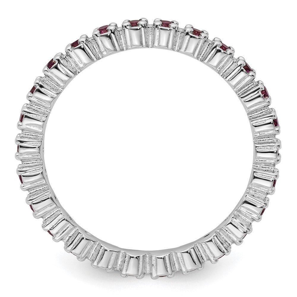 Sterling Silver Stackable Expressions Rhodolite Garnet Ring Size -7