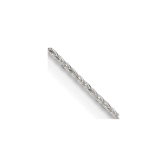 Sterling Silver .85mm Diamond-cut Round Spiga Chain 18 Inches