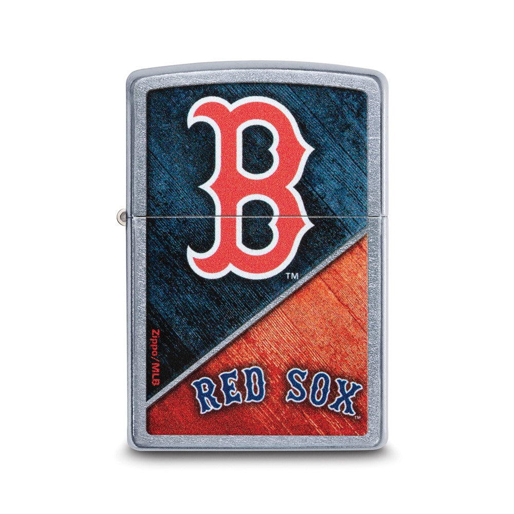 Zippo Street Chrome Boston Red Sox Color Image MLB Lighter