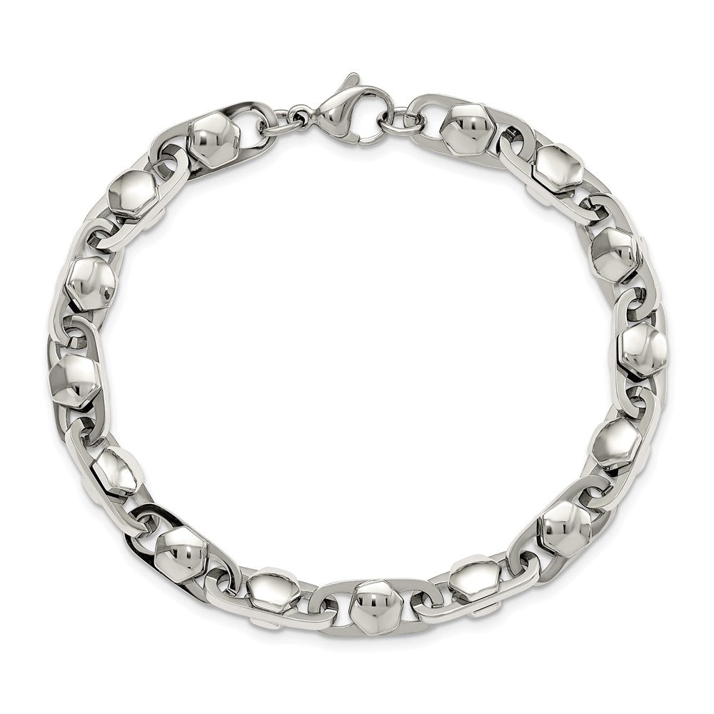 Stainless Steel Polished 6.50mm 8.25in Bracelet 8.25 inches