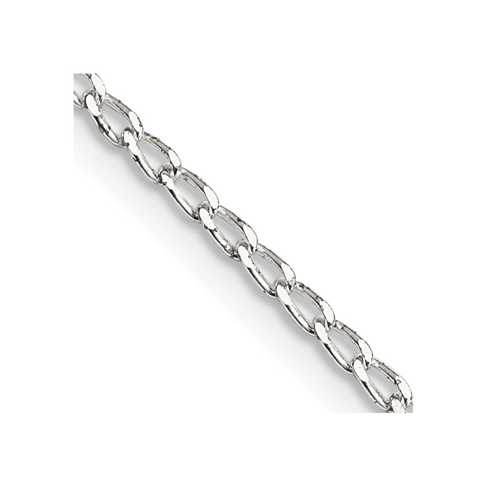 Sterling Silver 1.5mm Open Elongated Link Chain 16 Inches