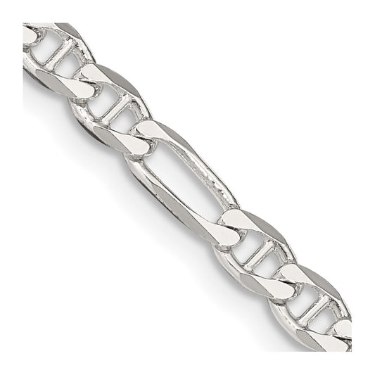 Sterling Silver 3.75mm Figaro Anchor Chain 30 Inches