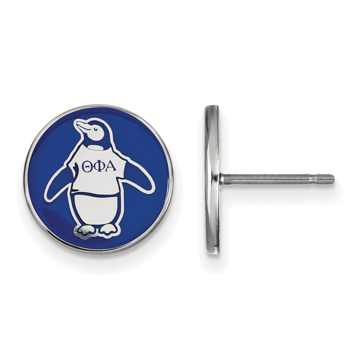 Sterling Silver Official Licensed Greek Sororities Theta Phi Alpha (???) Enameled Post Earrings