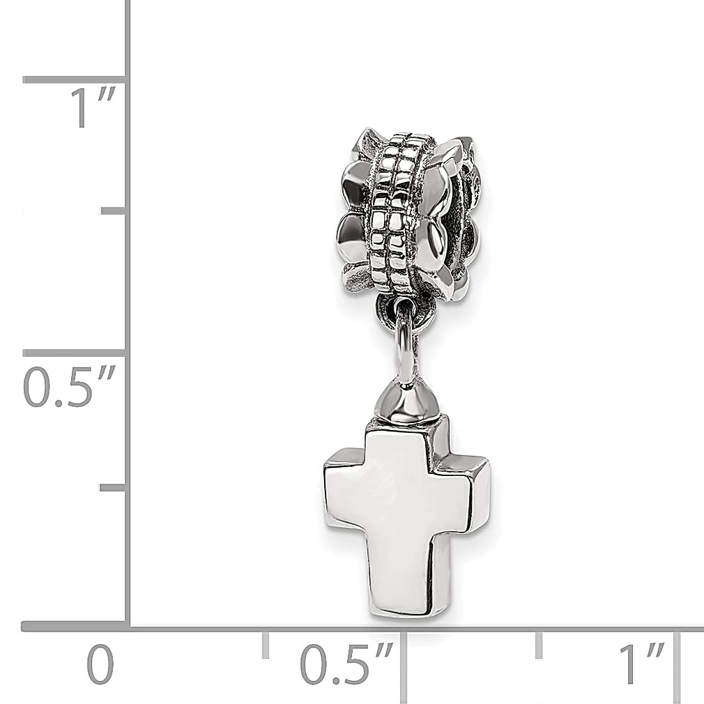 Sterling Silver Reflections Cross Ash Dangle Bead