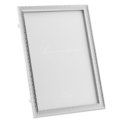 5x7 Silver Metal Hammer Effect Tabletop Picture Frames