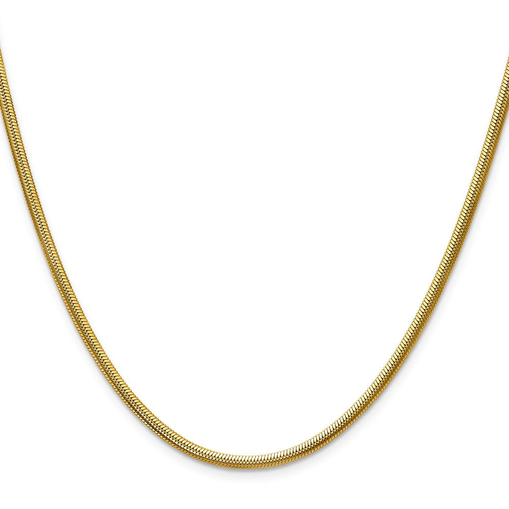 Chisel Stainless Steel Polished Yellow IP-plated 2.7mm 24 inch Snake Chain