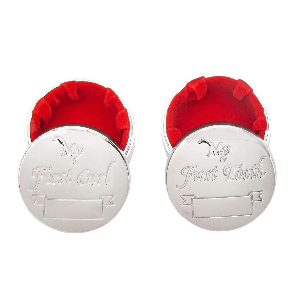 CGI Round 1st Tooth and 1st Curl Boxes,Nickel- Plated 1.5" D.