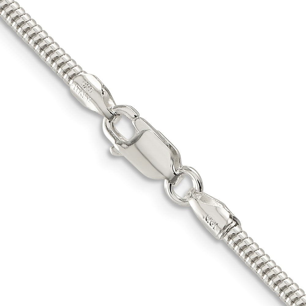 Sterling Silver 2.5mm Round Snake Chain 28 Inches