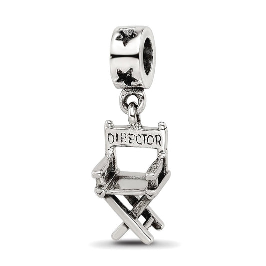 Sterling Silver Reflections Directors Chair Dangle Bead