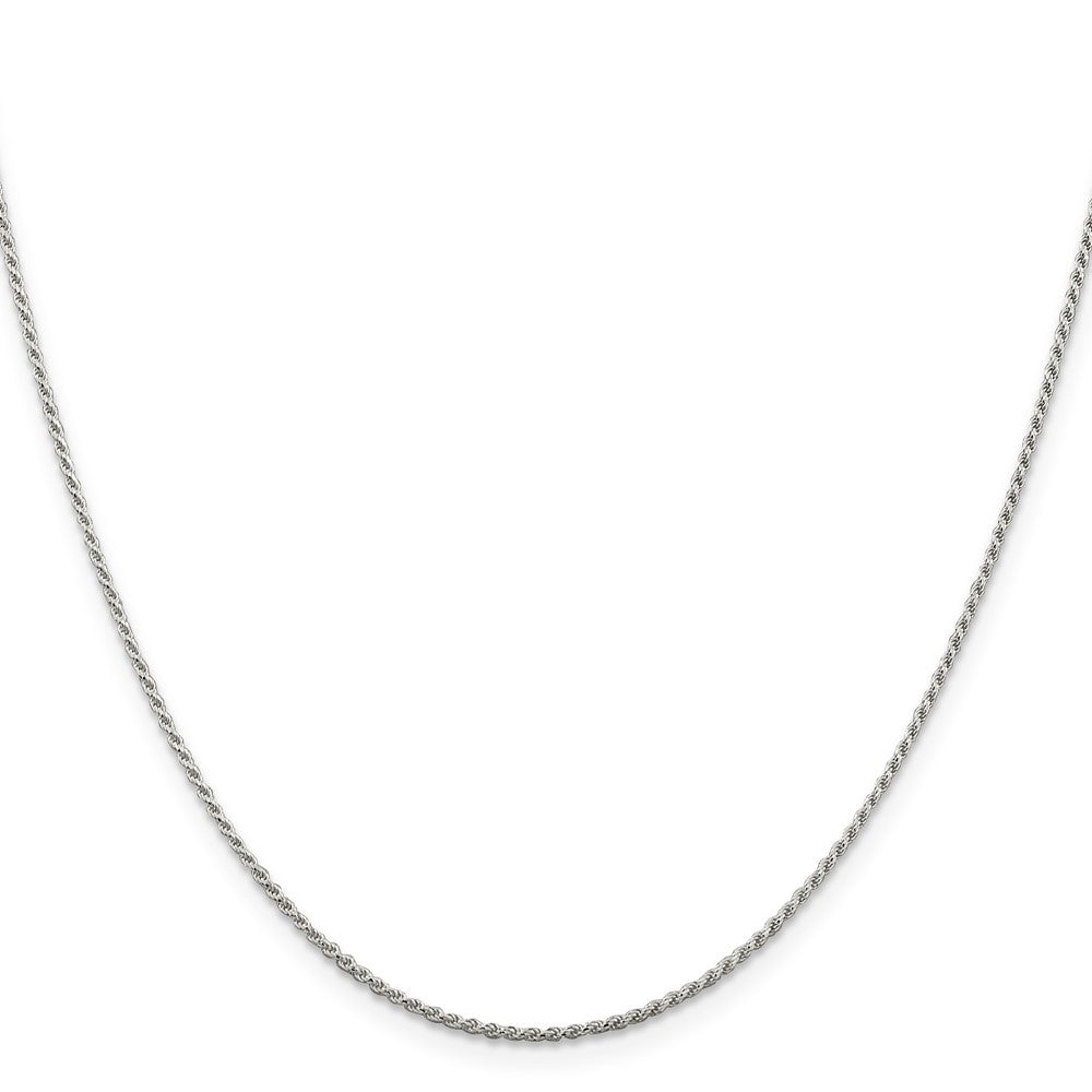 Sterling Silver 1.2mm Diamond-cut Rope Chain 22 Inches