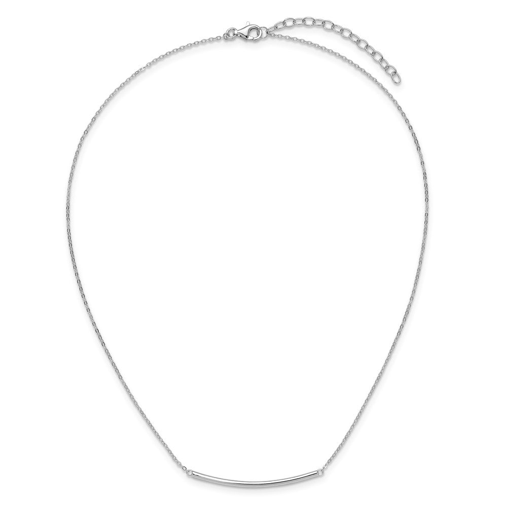 Sterling Silver Smile Bar Necklace