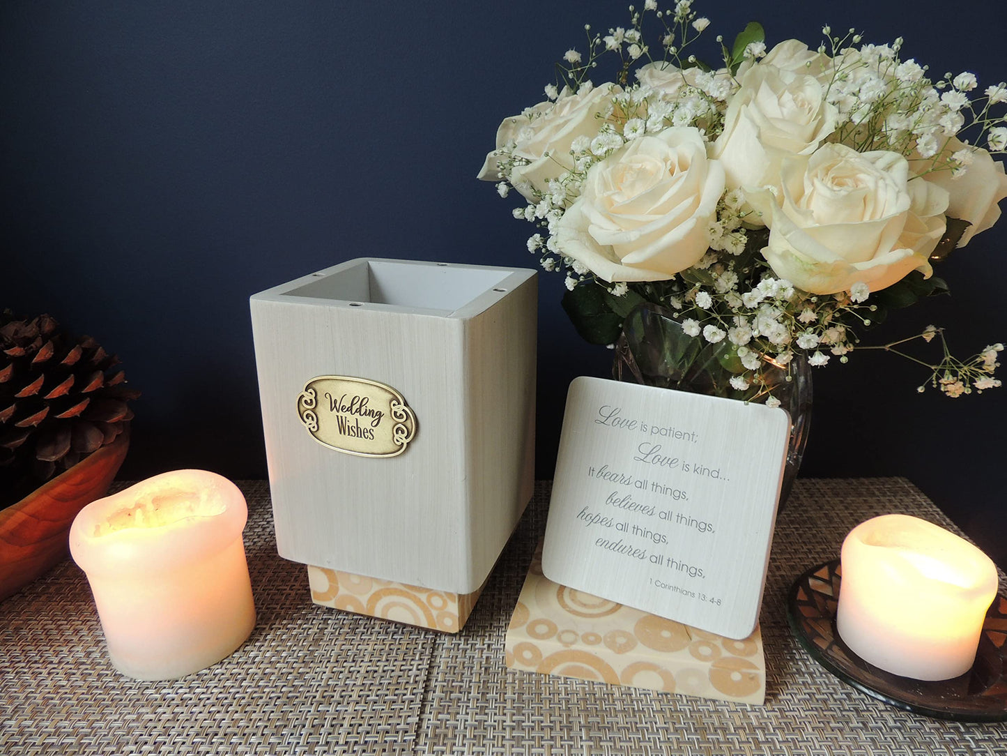 CA Gift 299610 6 x 4 in. Wedding Wishes 13 - 4 - 8 Keepsake Box