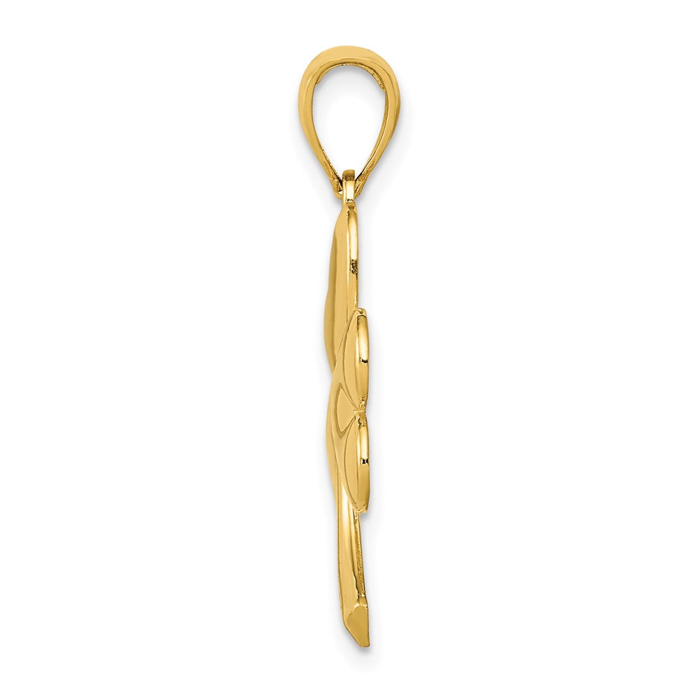 10k Shamrock Charm Yellow Gold