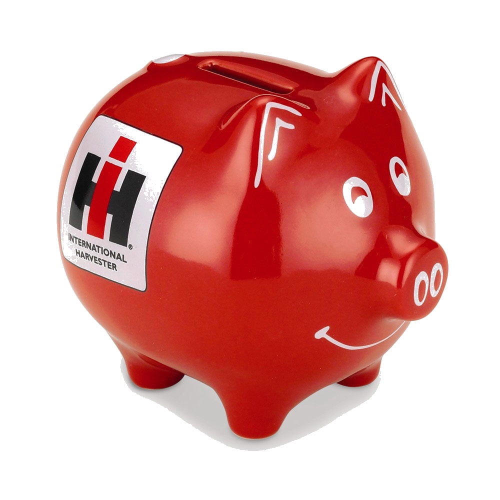 Polyresin International Harvester Logo Piggy Bank