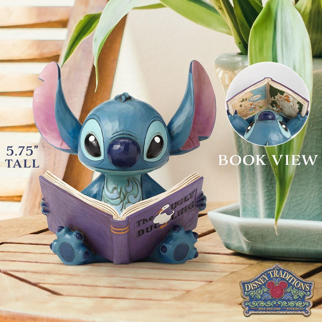 Disney Traditions by Jim Shore ‚ÄúLilo and Stitch‚Äù Stitch with a Storybook Stone Resin Figurine, 5.75‚Äù