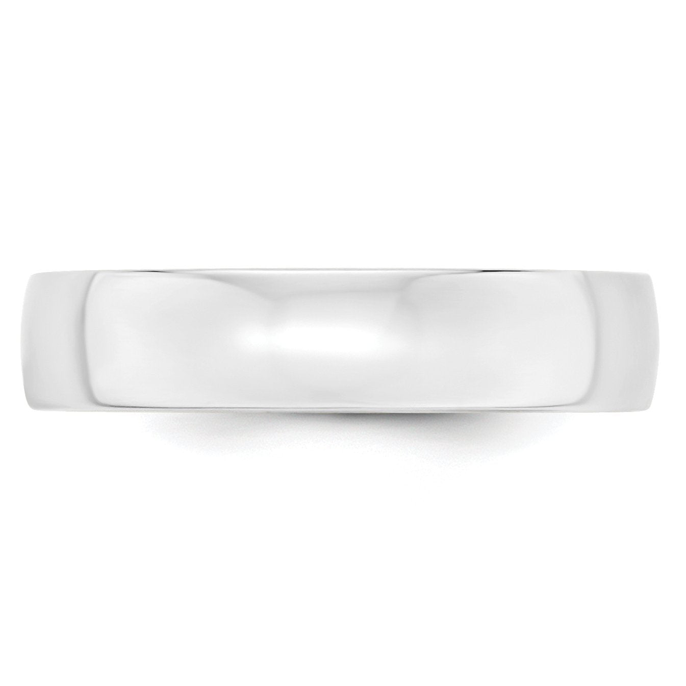 10k White Gold 5mm Lightweight Comfort Fit Wedding Band Size 5.5