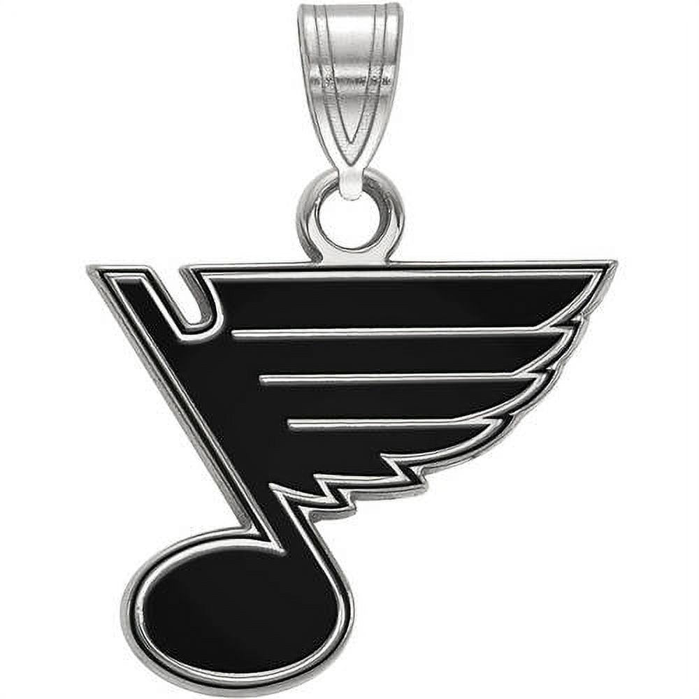 LogoArt NHL St. Louis Blues Sterling Silver Small Enamel Pendant