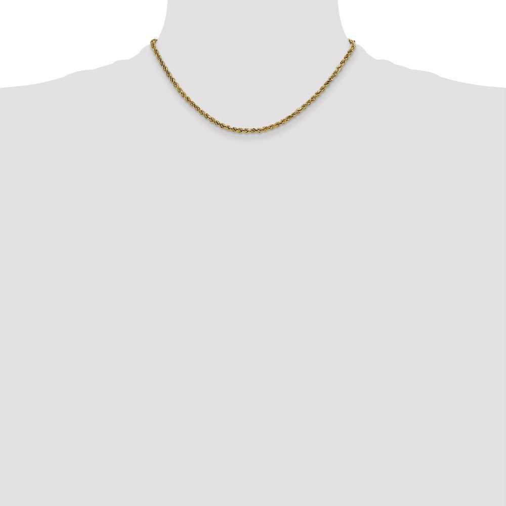 10k 2.25mm Semi-solid D/C Rope Chain