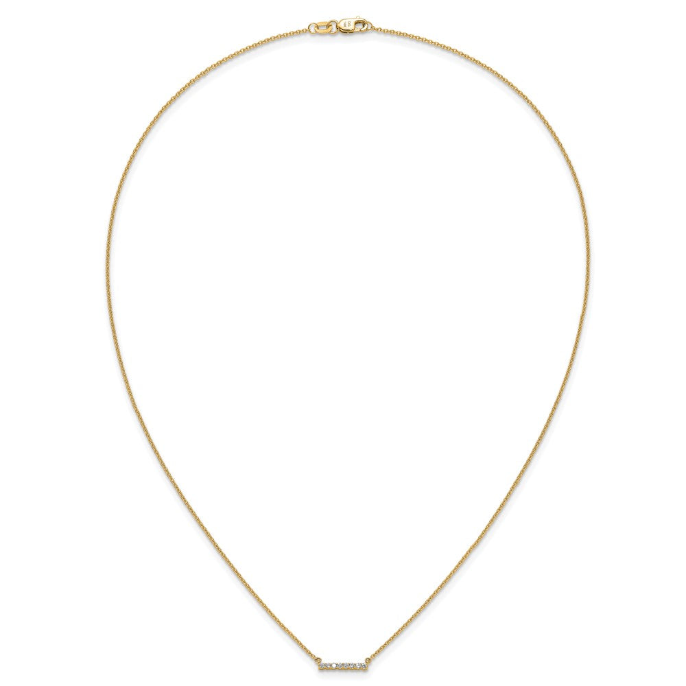 14k Diamond Bar 18 inch Necklace