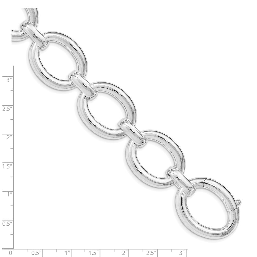 Sterling Silver Polished Large Link Bracelet 8.75 inches