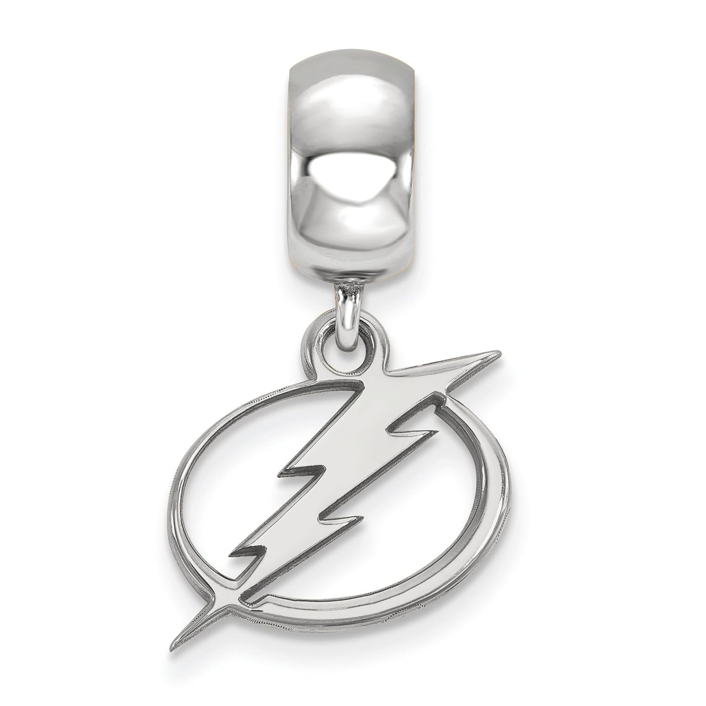 LogoArt SS031LIG Sterling Silver NHL Tampa Bay Lightning Dangle Bead Charm, Small