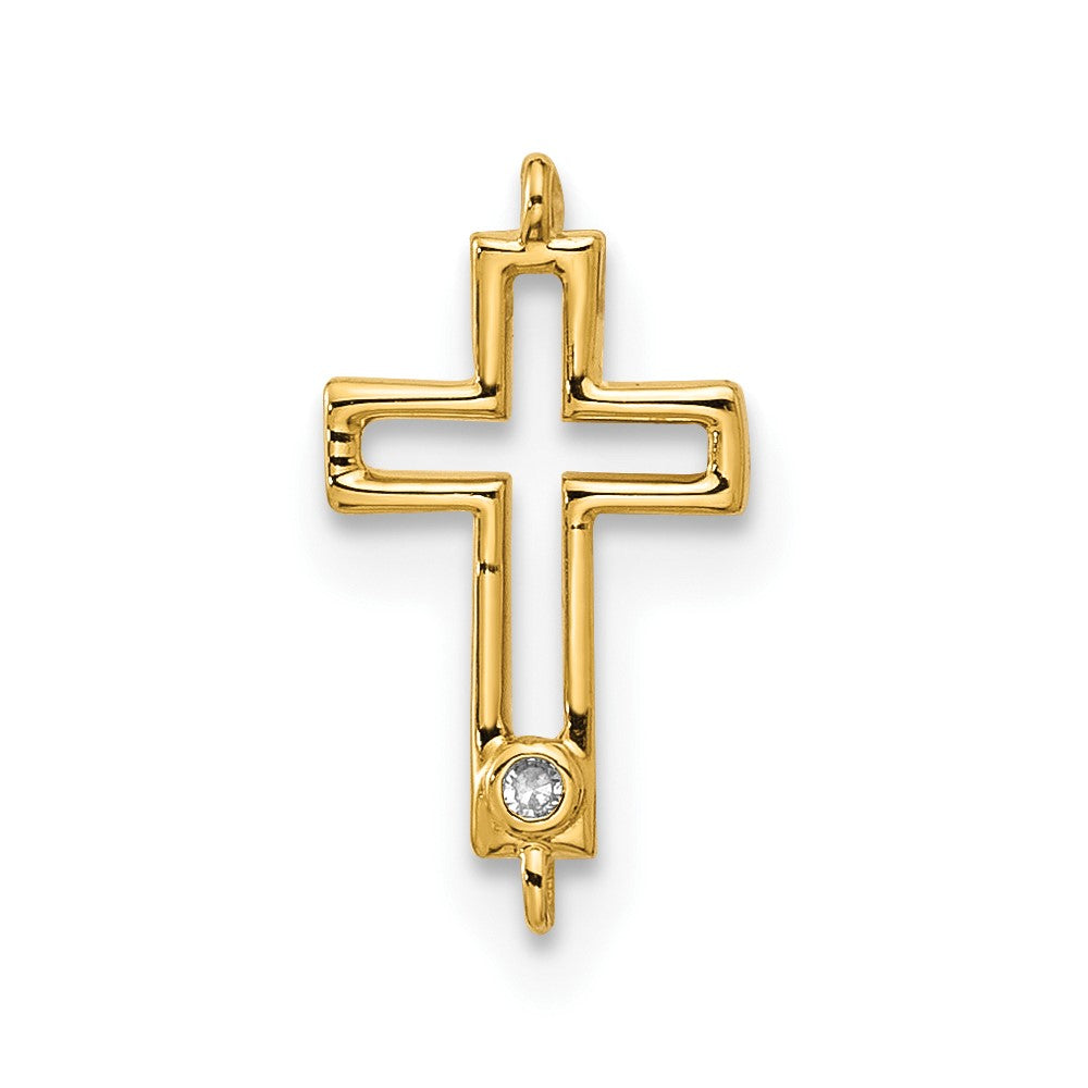Stella & Dot 10ky Diamond Cross Charm Element