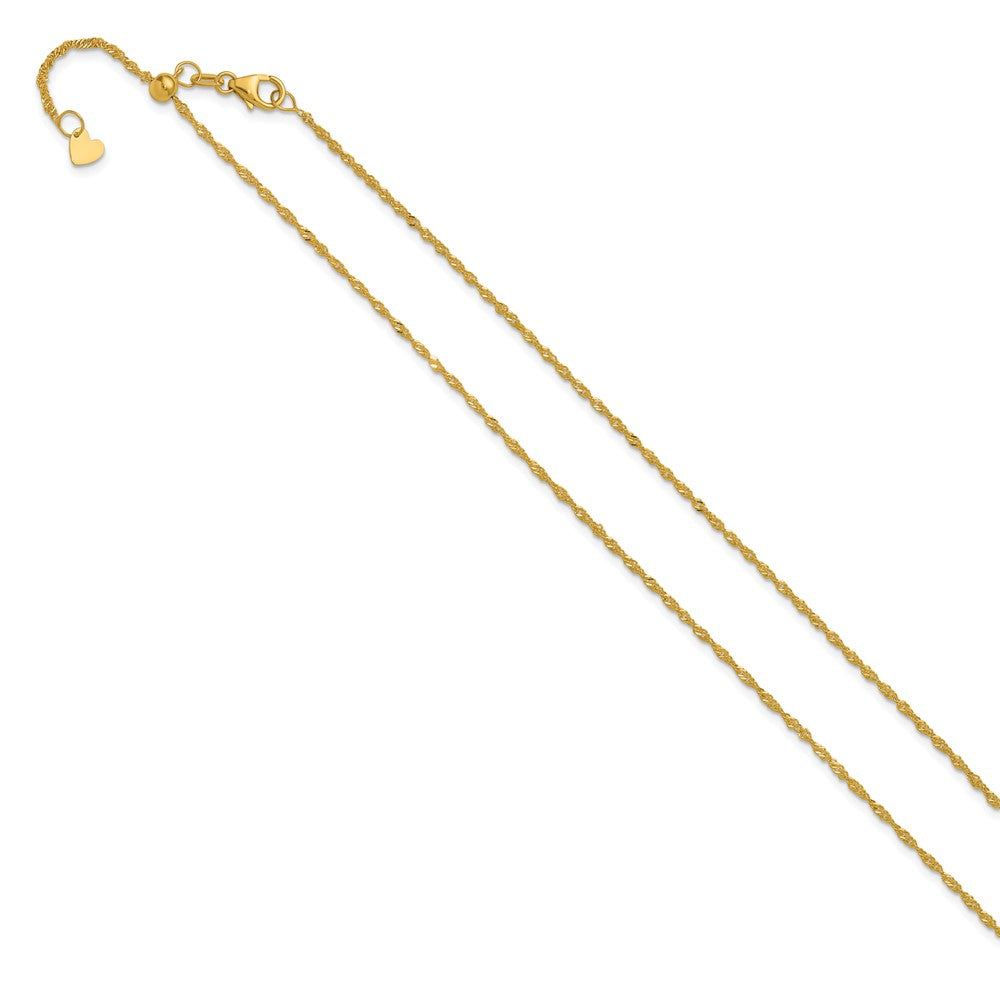 10K Adjustable 1.3mm Singapore Chain