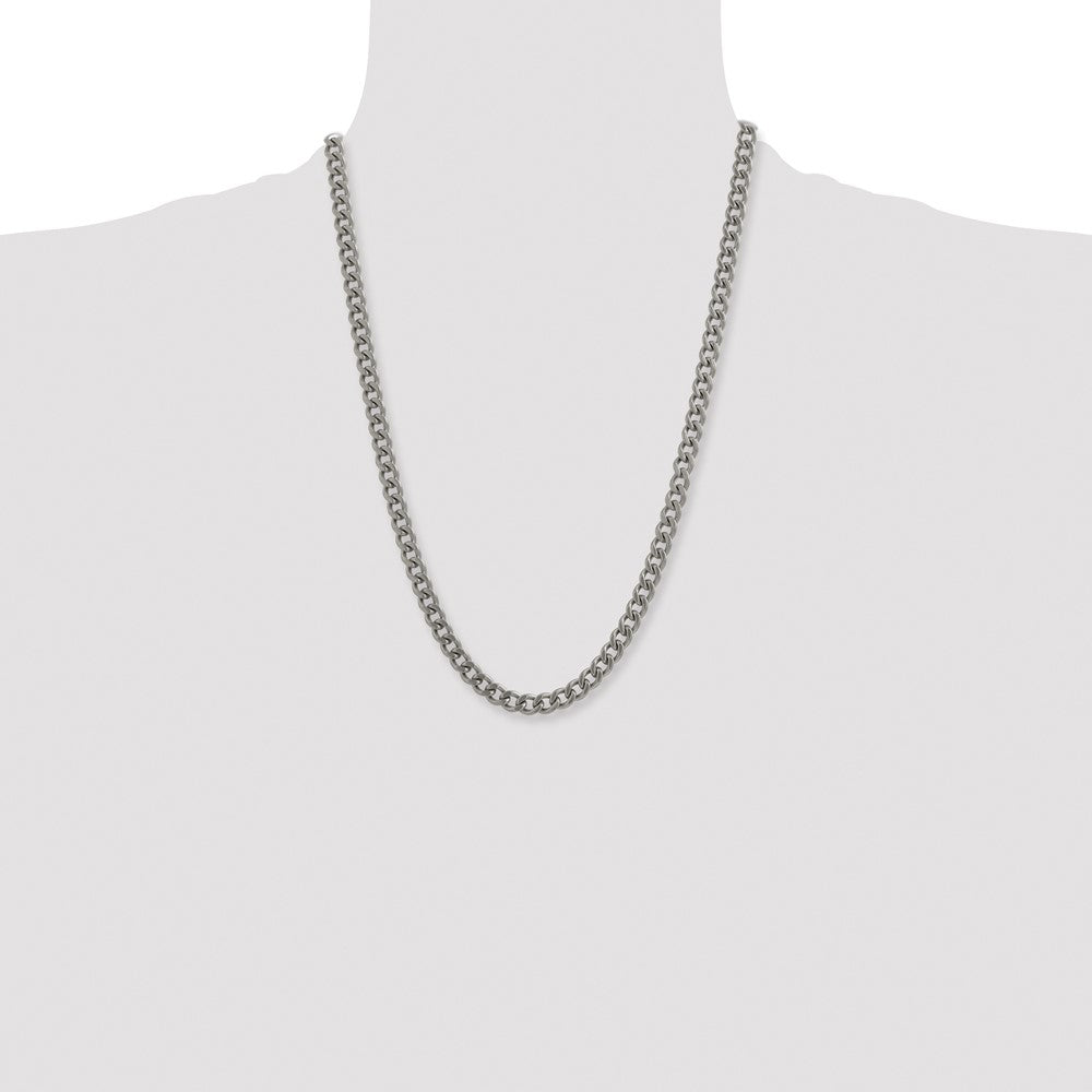 Titanium Polished 7.5mm 24in Curb Chain