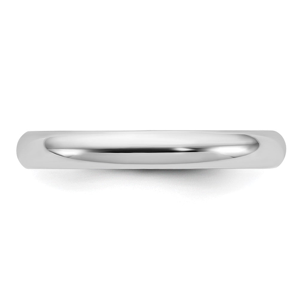 10k White Gold 3mm Half Round Wedding Band Size 5.5