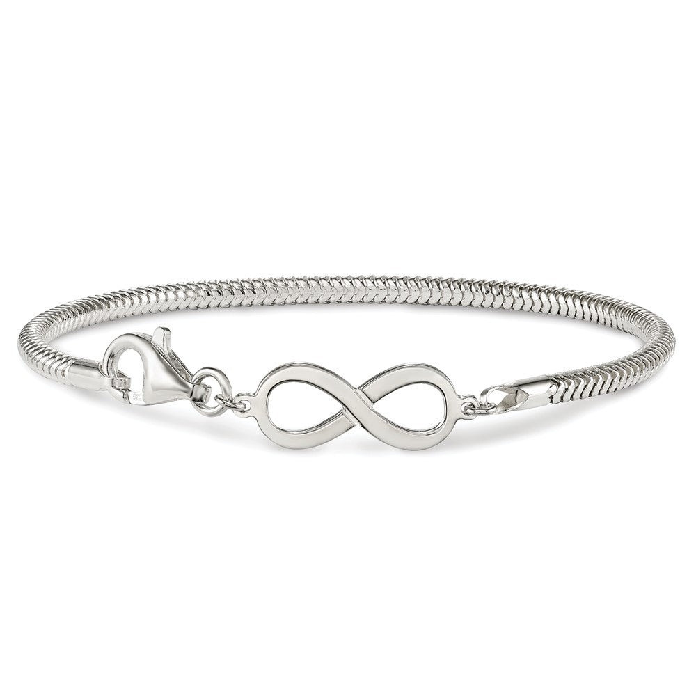 Sterling Silver Infinity Symbol Bracelet 7.5 inches