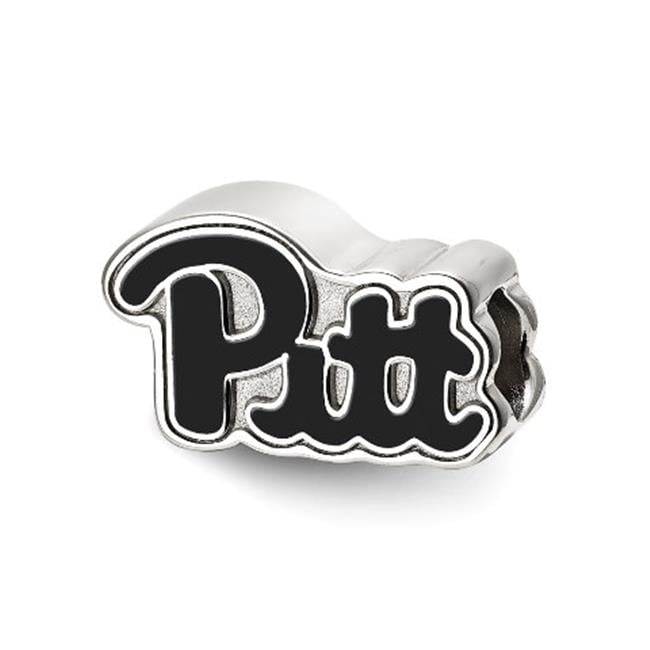 Sterling Silver University of Pittsburgh Pitt Script Bead Charm