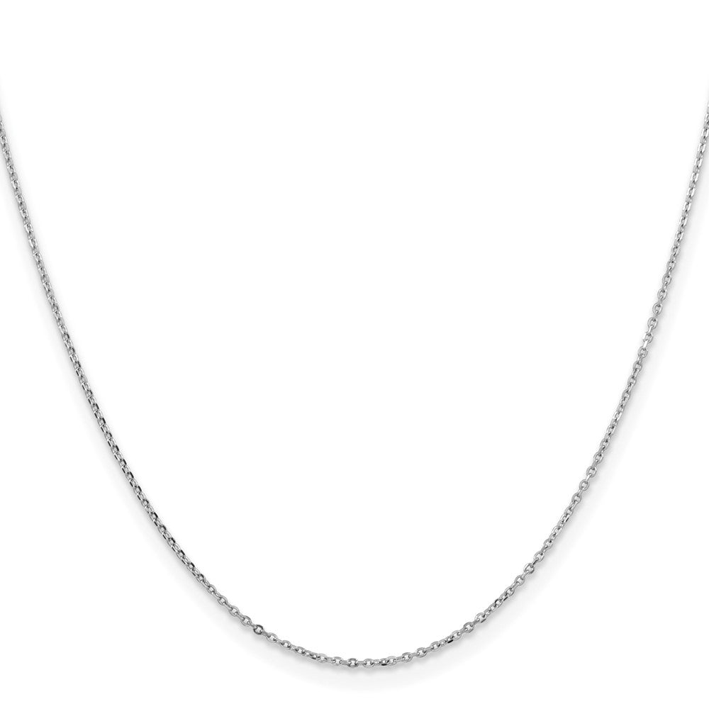 14K White Gold 1.05mm D/C Cable Chain
