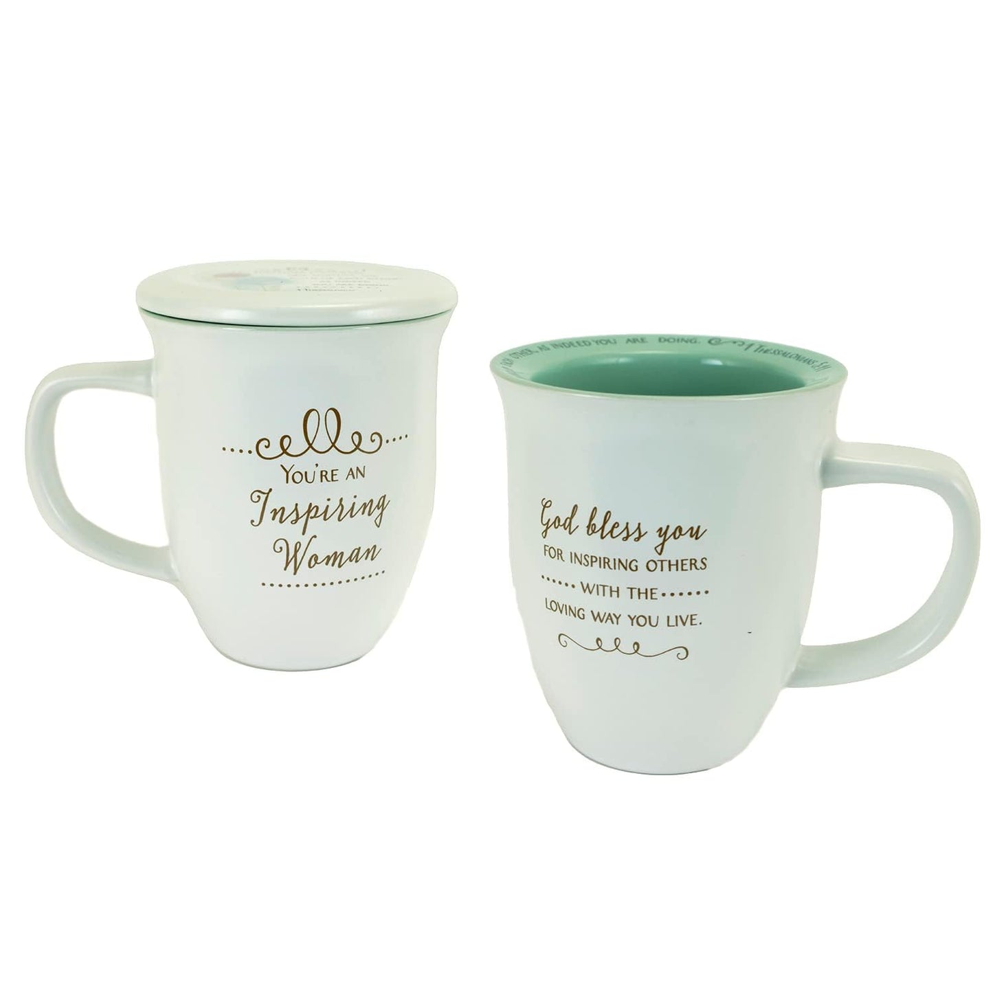 INSPIRING WOMAN 1st Thessalonians Verse 14 oz. Ceramic Mug And Coaster Set QGM21229