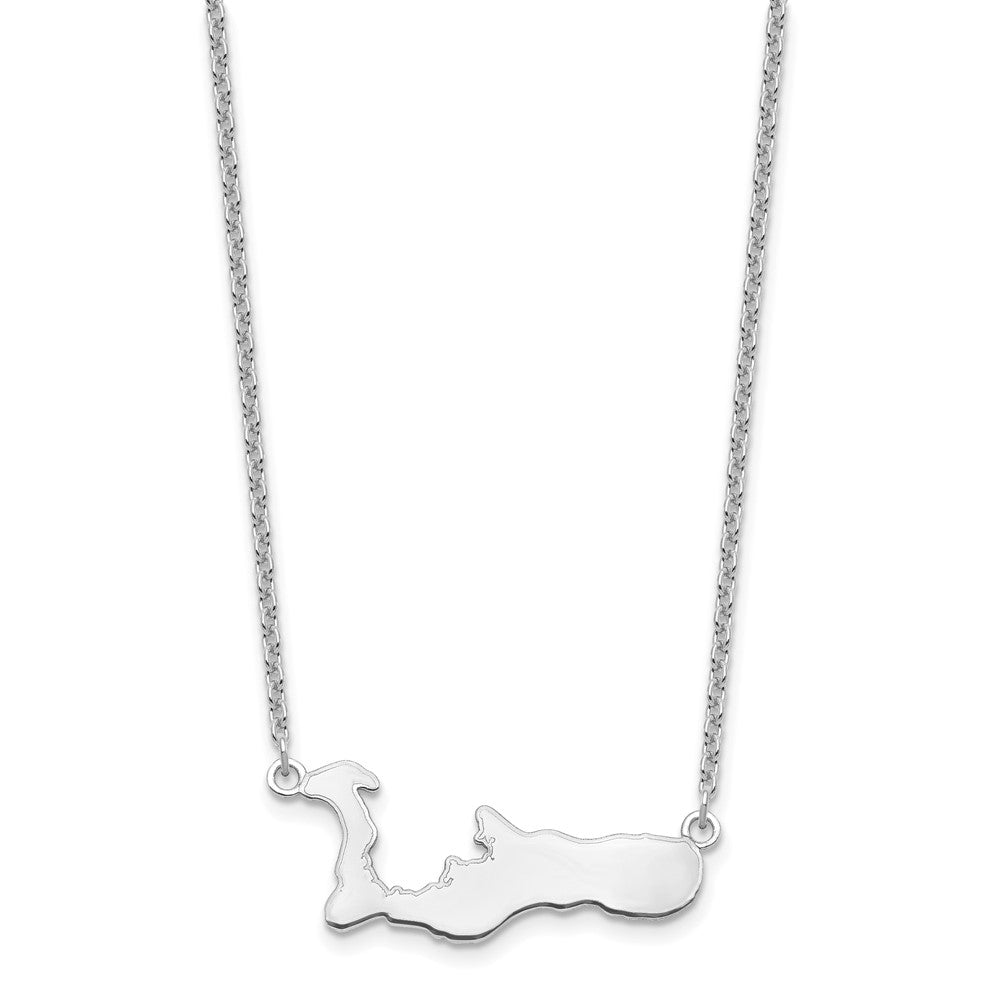 Sterling Silver With Rhodium Cayman Island 18 Necklace