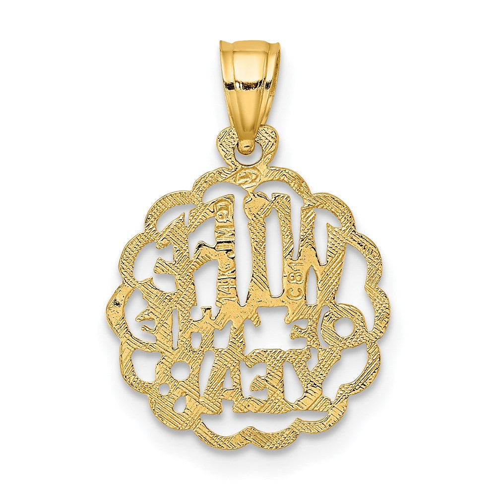 14k WIFE OF THE YEAR Charm