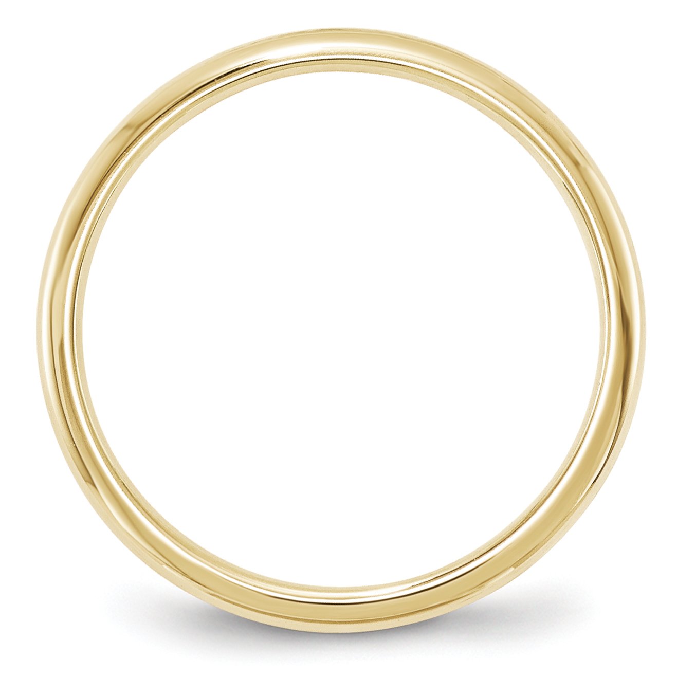 10k Yellow Gold 2mm Standard Weight Comfort Fit Wedding Band Size 9