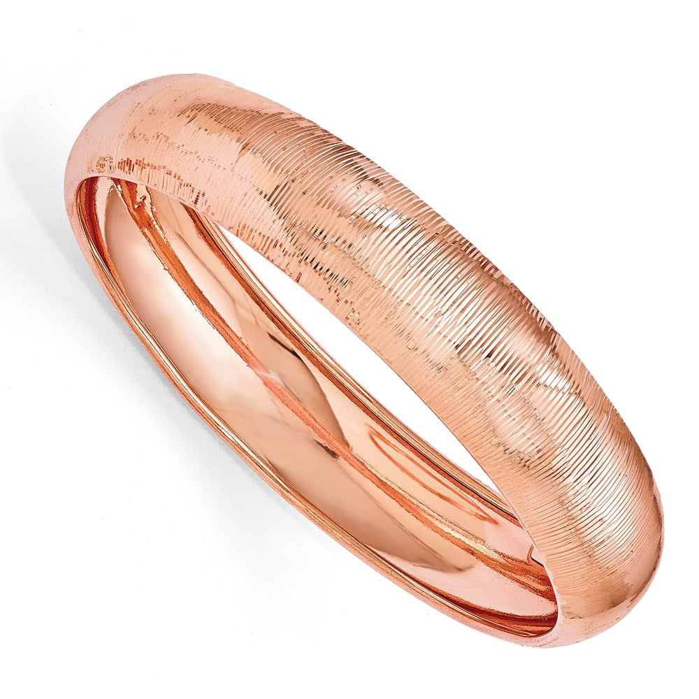 SS Radiant Essence Rose-tone Flash 24k Plated Slip on Bangle