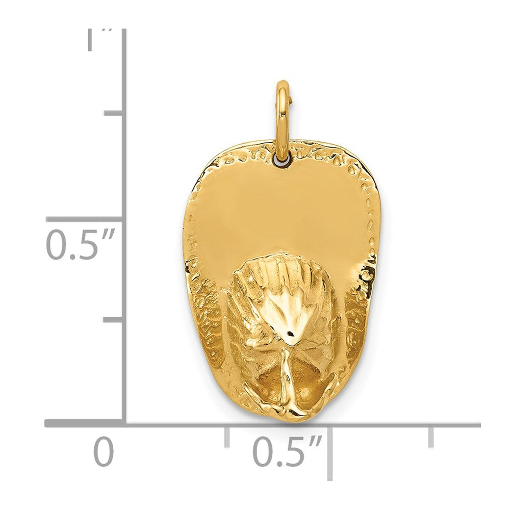 14k 3-D Large Fireman's Hat Charm
