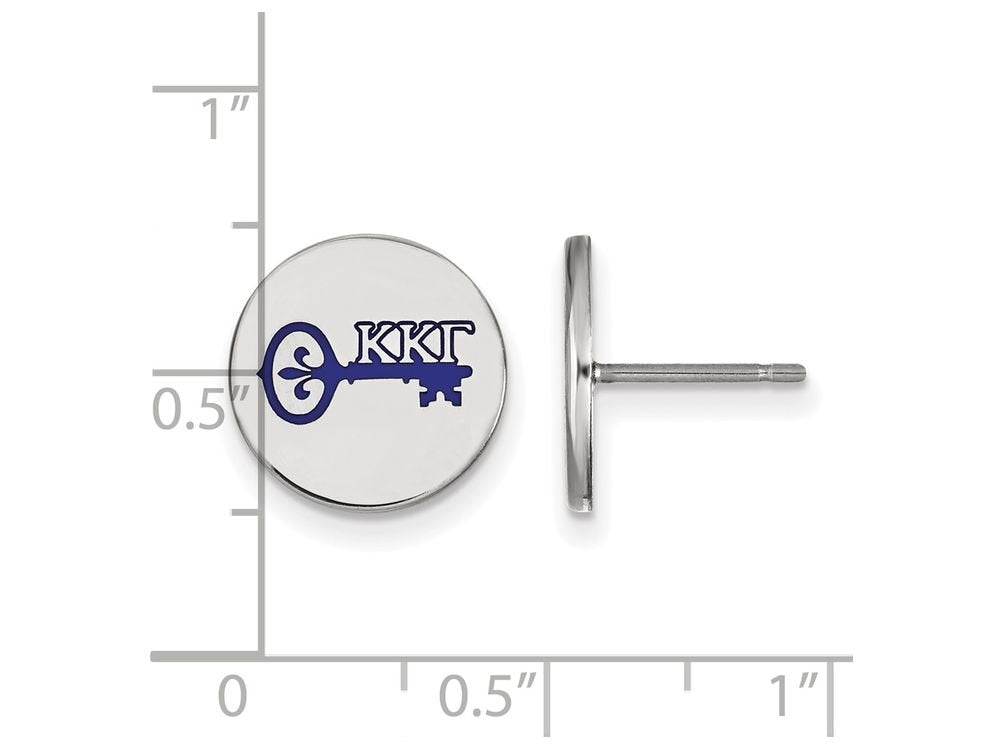 Sterling Silver Official Licensed Greek Sororities Kappa Kappa Gamma (???) Enameled Post Earrings