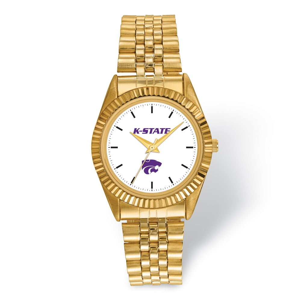 LogoArt Kansas State University Pro Gold-tone Gents Quartz Watch QKSU166