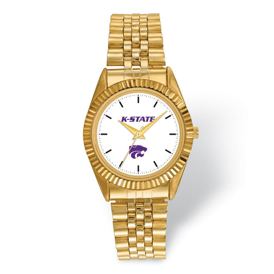 LogoArt Kansas State University Pro Gold-tone Gents Quartz Watch QKSU166