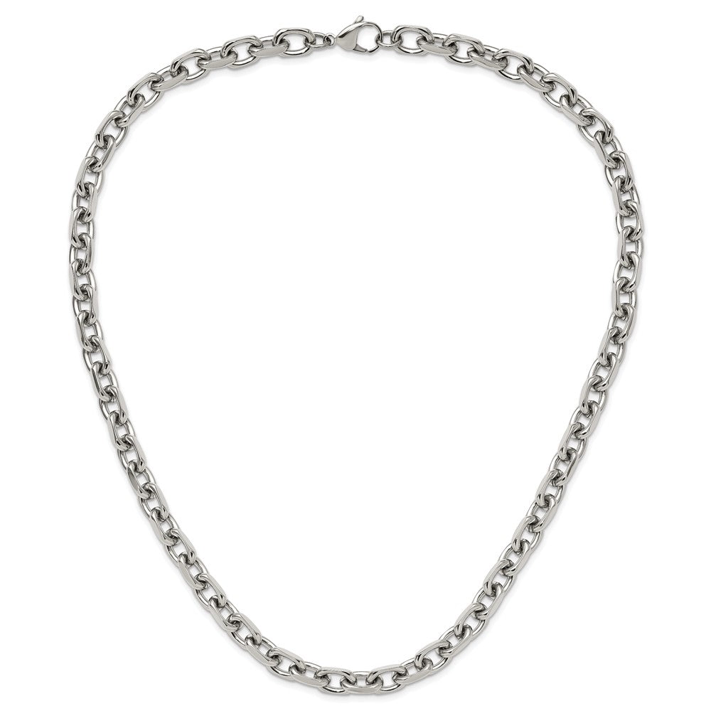 Stainless Steel Polished 8.5mm 24in Cable Chain