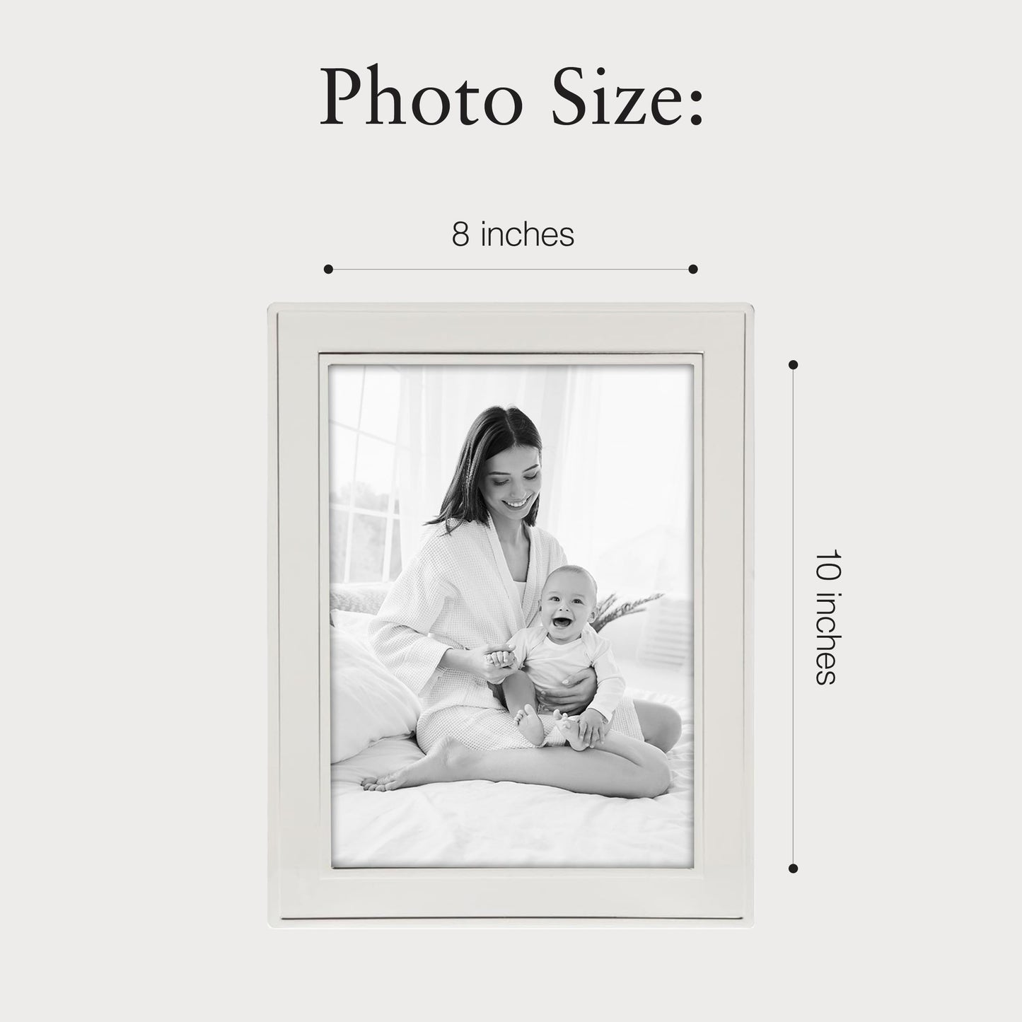 Siena Plain Rounded Corner Frame Silver 8x10