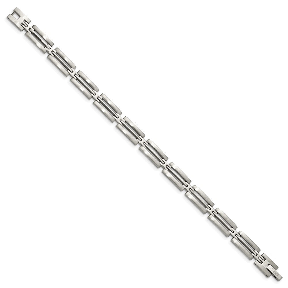 Stainless Steel Brushed and Polished 8.75in Bracelet 8.75 inches