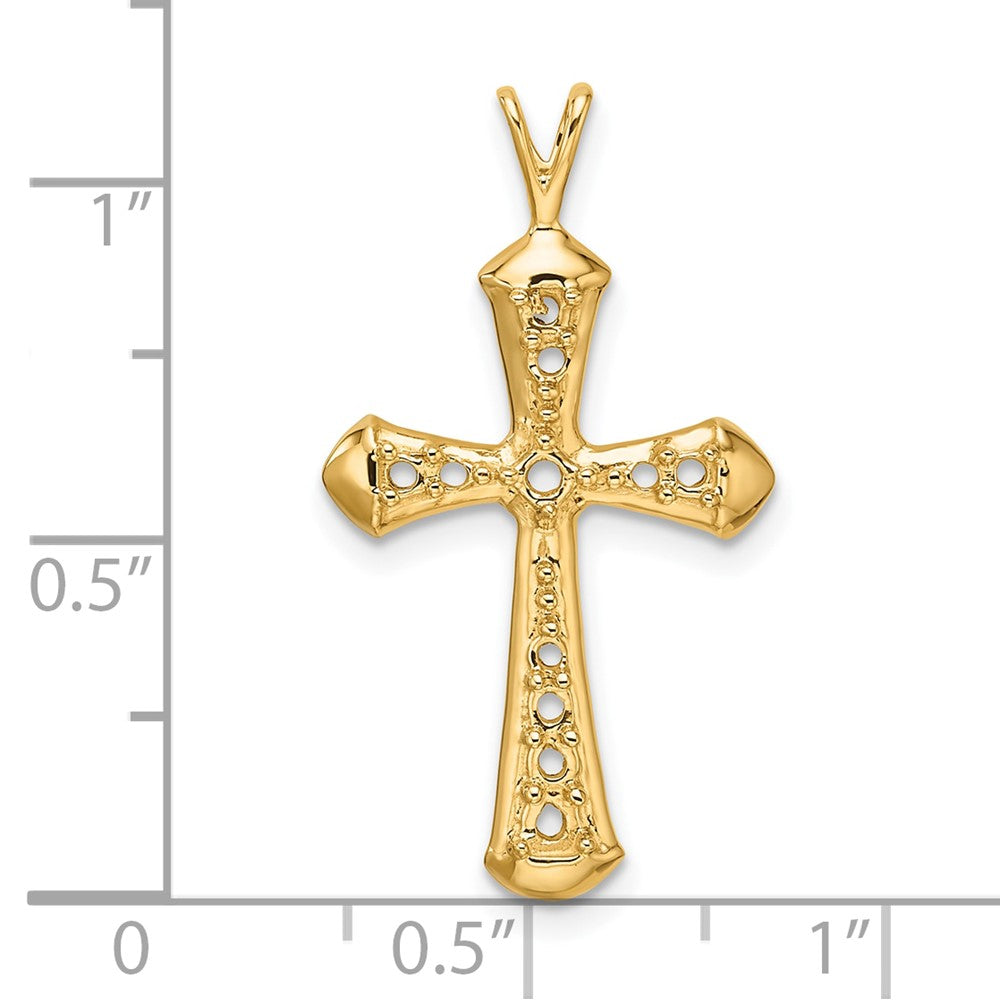 14k Passion Cross Pendant Mounting
