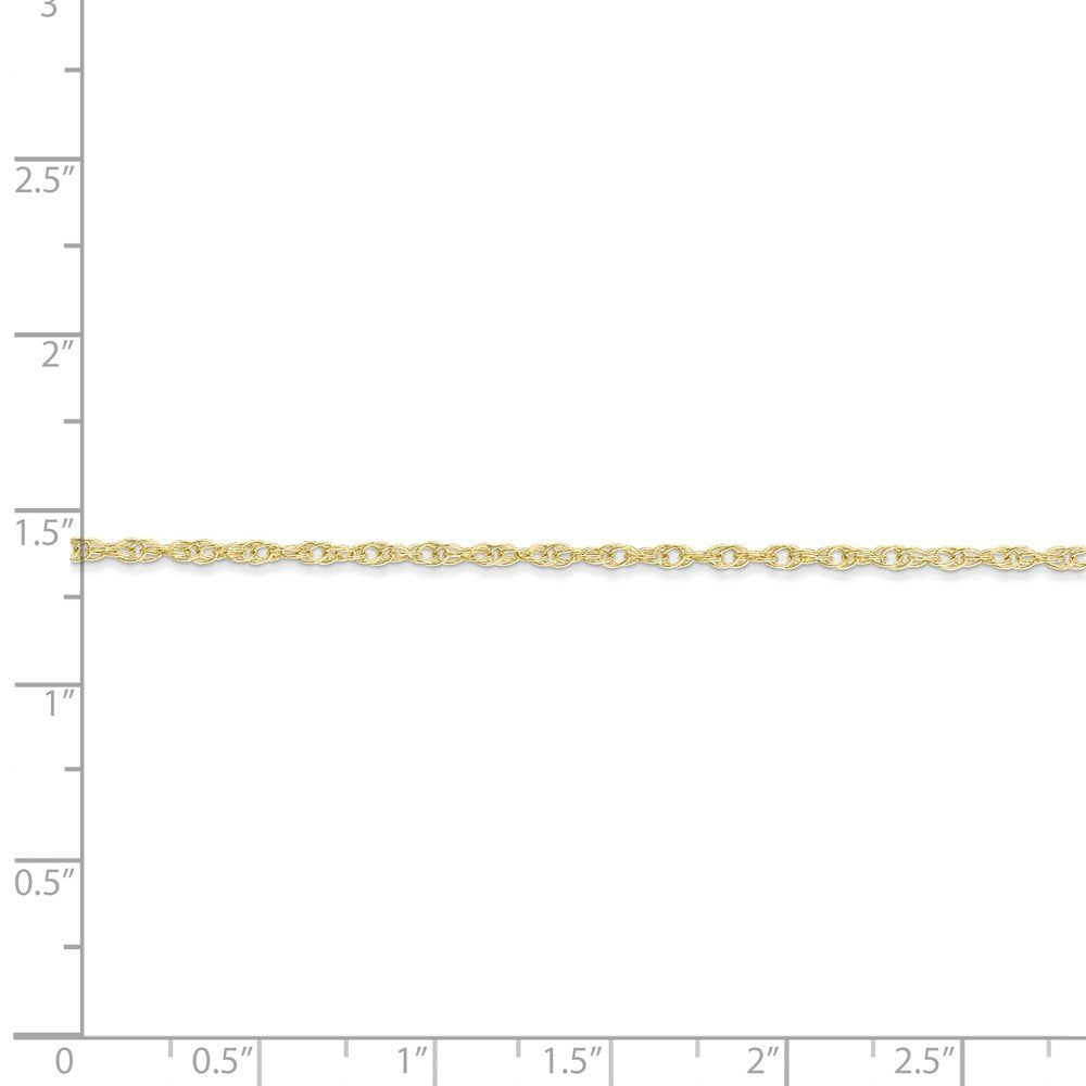 10k 1.35mm Carded Cable Rope Chain