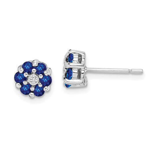 De-Ani Sterling Silver Rhodium-Plated Polished Compass Leverback Earrings