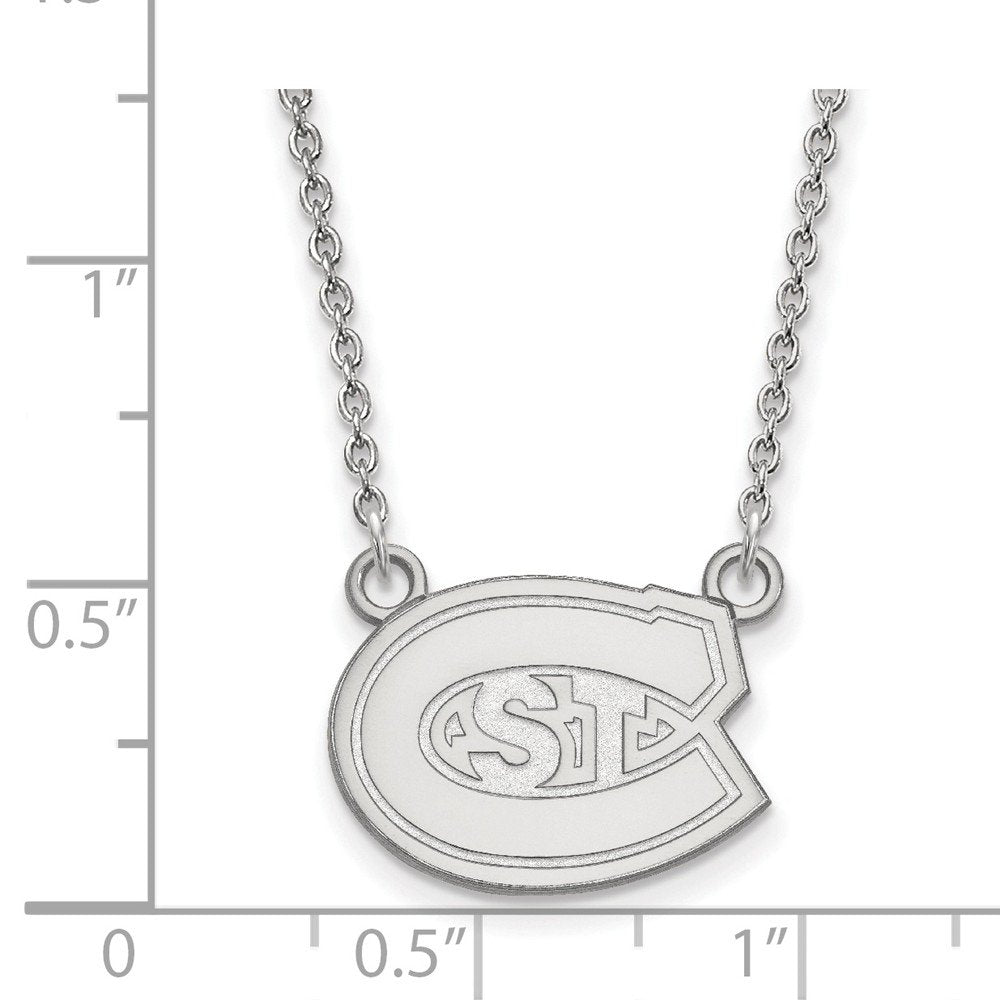 LogoArt Sterling Silver St. Cloud State Small Pendant Necklace