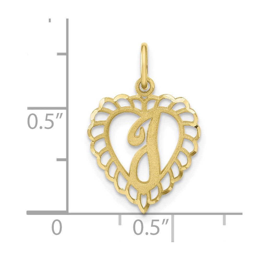 10k  Gold Initial I Charm